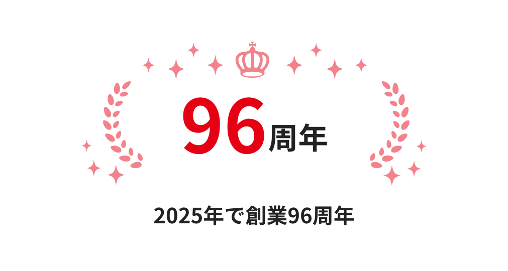 96周年 2025年で創業96周年